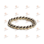 Golden Pyrite Stone Bracelet - 8mm Beads