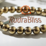 Golden Pyrite Stone Bracelet - 8mm Beads - view 4