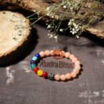 7 Chakra Rose Quartz Bracelet - 8mm Beads - view 3