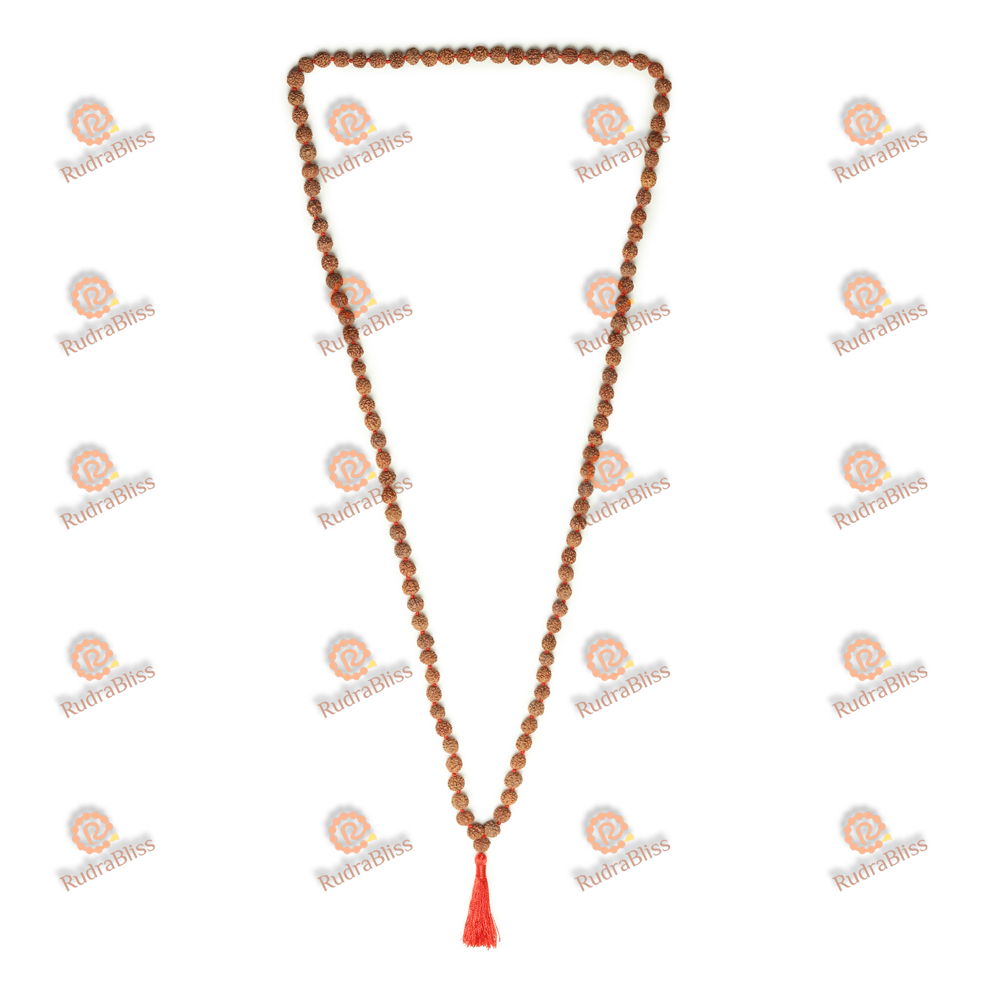 108+1 Beads 5 Mukhi Rudraksha Mala - 5mm Beads