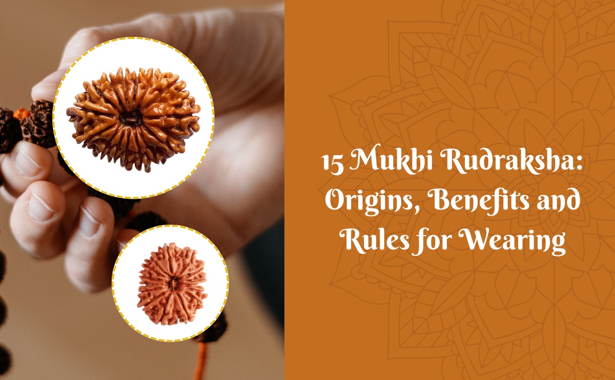 15 Mukhi Rudraksha Origins, Benefits and Rules Wearing