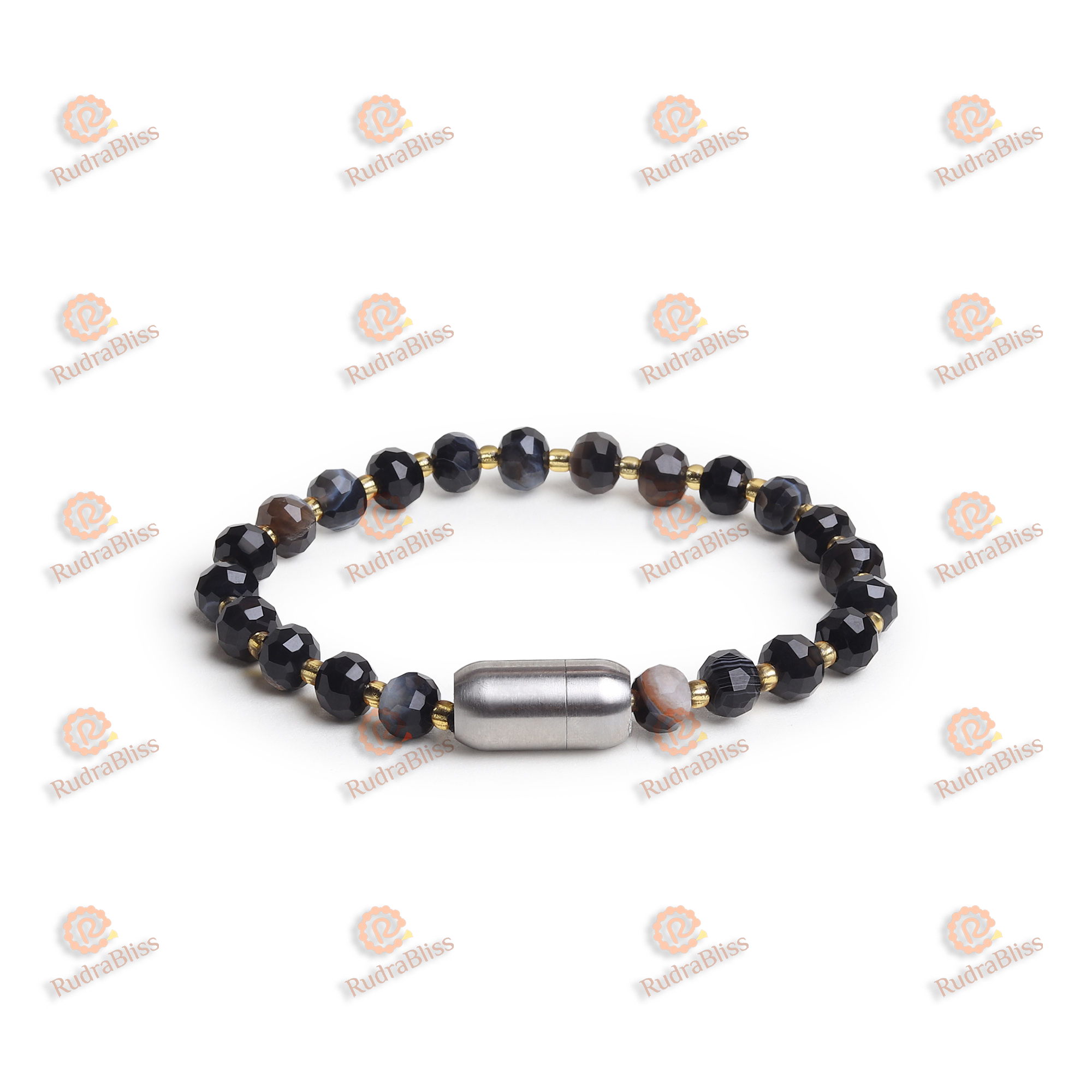 Black Hakik Mag Lock Bracelet