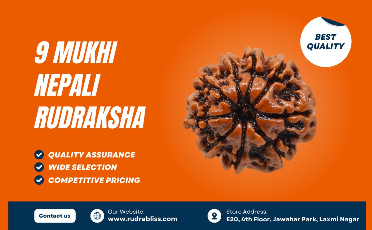 9 mukhi nepali rudraksha