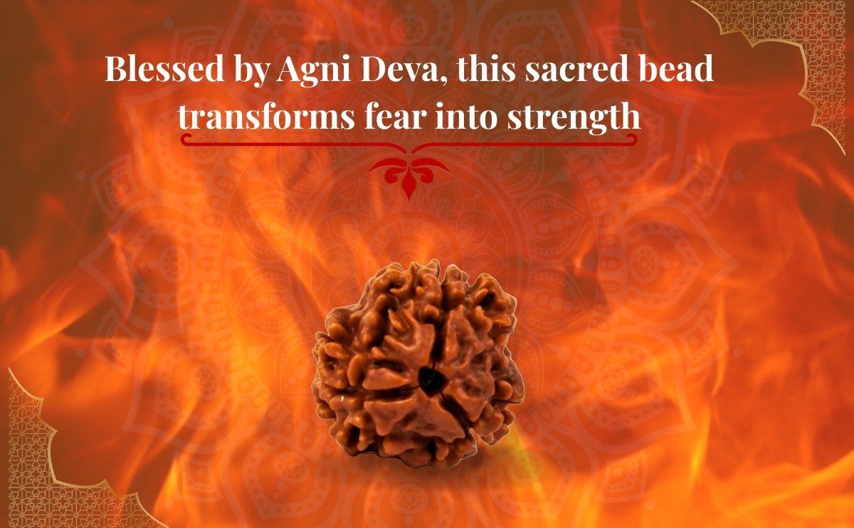 Agni dev the powerful ruling deity of 3 mukhi rudraksha