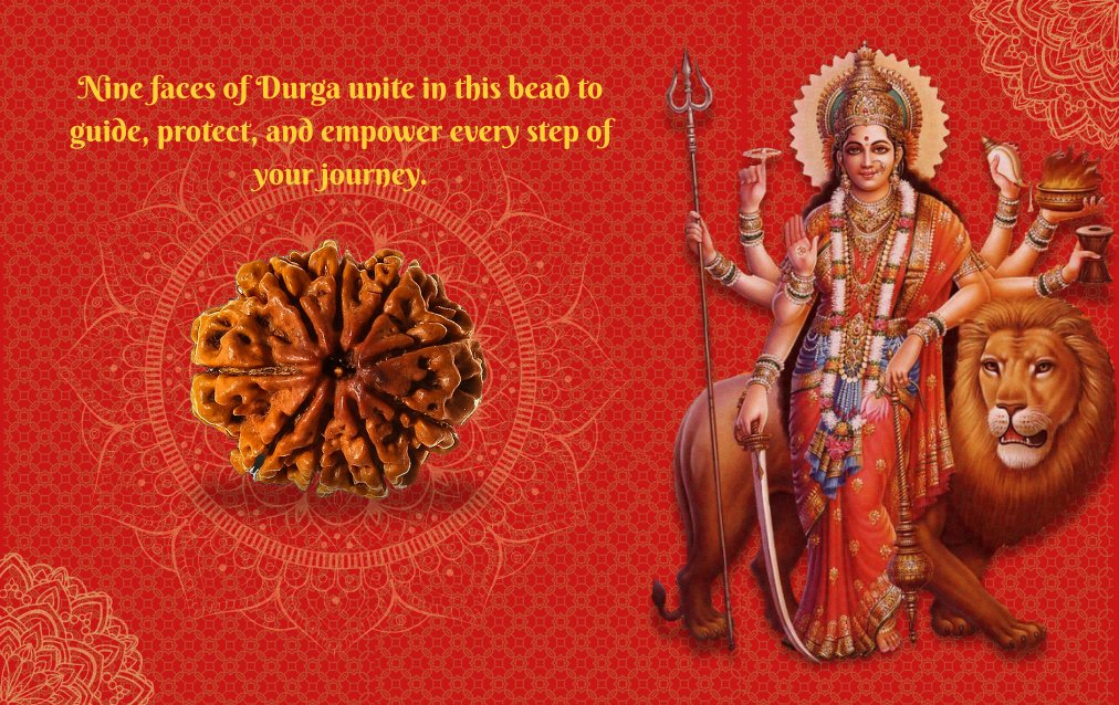 Mata Durga Divine Protector & Ruling Deity of 9 Mukhi Rudraksha