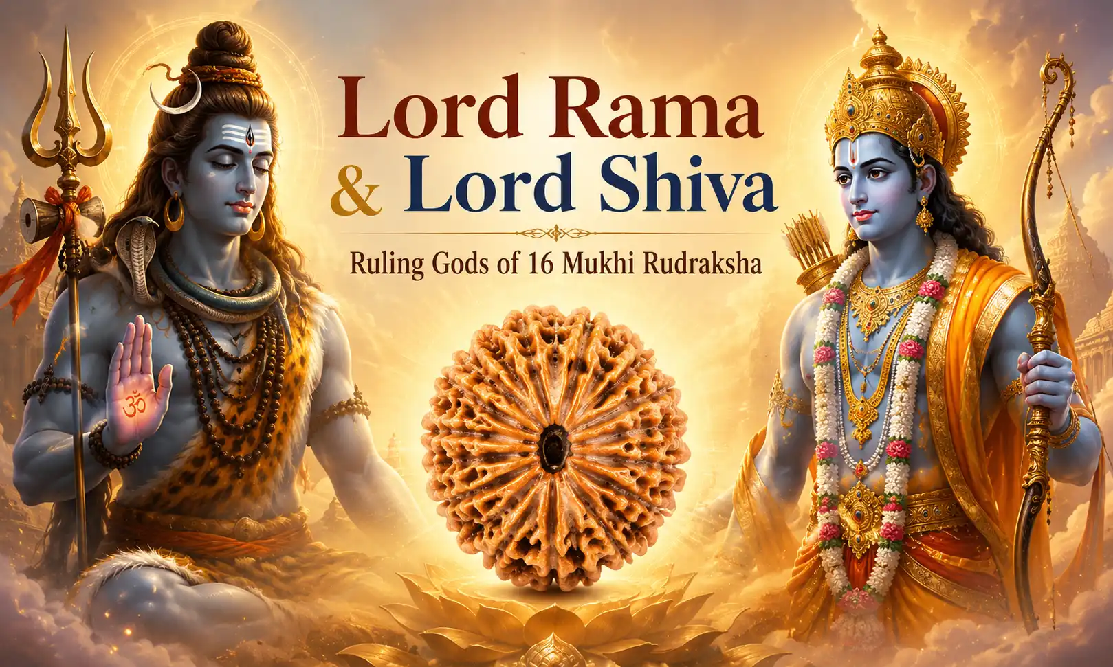 Lord rama lord shiva 16 mukhi rudraksha featured image